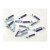 Dill Sewing Quick Unpick Shape Buttons 25mm Blue/Purple