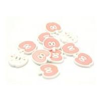 Dill Apple Shaped Buttons Pink/White