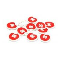 dill apple shaped buttons redwhite
