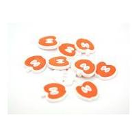 Dill Apple Shaped Buttons Orange/White