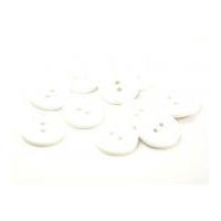 Dill Round Textured Matte Buttons White