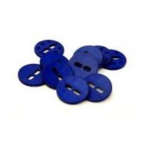 Dill Round Large Holed Matte Buttons 28mm Navy Blue