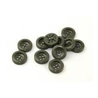 dill round chunky coat buttons 28mm grey