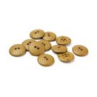 Dill Round Snakeskin Texture Buttons Camel