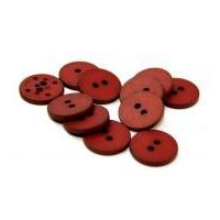 Dill Round Textured Matte Buttons Wine Red