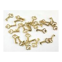 dill metal key shape charms 35mm gold