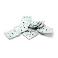 Dill Extra Large Rectangle 9 Hole Resin Buttons Light Grey