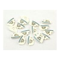 dill sewing iron shape buttons 25mm creamblue