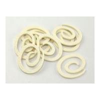 Dill Swirl Plastic Knitwear Fasteners 50mm Cream