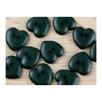 Dill Heart Shape 2 Hole Plastic Buttons Bottle Green