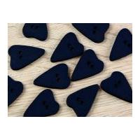 Dill Irregular Heart Shape 2 Hole Plastic Buttons Navy Blue