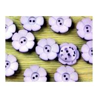 Dill Flower Shape 2 Hole Plastic Buttons Lilac