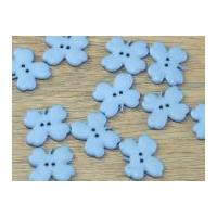 Dill Cloverleaf Shaped 2 Hole Buttons Sky Blue