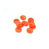 Dill Round Retro Buttons 15mm Orange