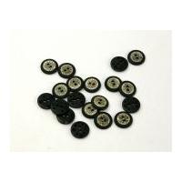 Dill Raised Textured Centre Buttons Black/Cream