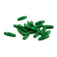 Dill Plastic Toggle Buttons 38mm Emerald Green