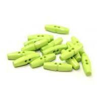 Dill Plastic Toggle Buttons 38mm Lime Green