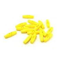 dill plastic toggle buttons 38mm sunshine yellow