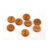 Dill Round Inlaid Wood Buttons 23mm Brown