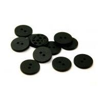 Dill Round Textured Matte Buttons Black