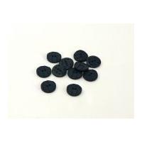 Dill Round Textured Buttons 19mm Navy Blue