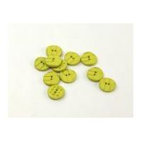 Dill Round Textured Buttons 19mm Olive Green