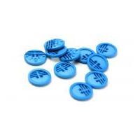 Dill Round Retro Buttons 20mm Turquoise