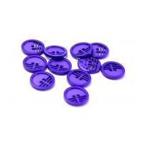 dill round retro buttons 20mm purple