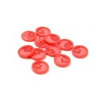 dill round retro buttons 20mm coral