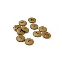 Dill Round Snakeskin Texture Buttons Camel