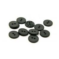 Dill Round Textured Matte Buttons Dark Grey