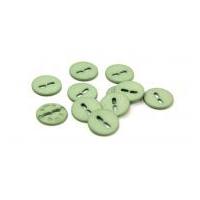 Dill Round Large Holed Matte Buttons 20mm Mint Green