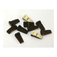 Dill Tree Bark Effect Buttons Brown