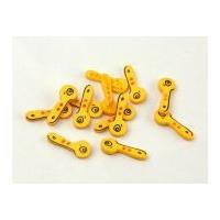Dill Sewing Rotary Cutter Shape Buttons 25mm Yellow