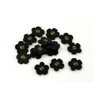 Dill Funky Flower Shape Buttons 20mm Black