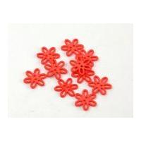 dill open flower shape buttons 20mm coral pink