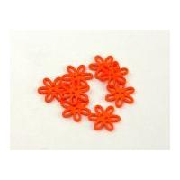 Dill Open Flower Shape Buttons 20mm Orange