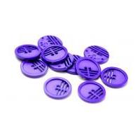 dill round retro buttons 25mm purple