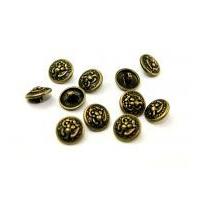 Dill Round Metal Eagle Buttons Antique Gold