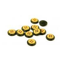 Dill Round Two Toned Buttons Yellow