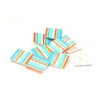 dill square striped buttons 25mm multicoloured