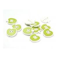Dill Apple Shaped Buttons Green/White