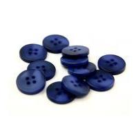 Dill Round Matted Buttons Blue