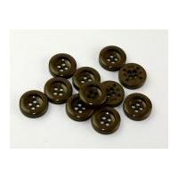 Dill Round Chunky Coat Buttons 28mm Brown