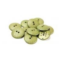 Dill Round Snakeskin Texture Buttons Khaki