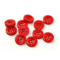 Dill Round Chunky Coat Buttons 34mm Red