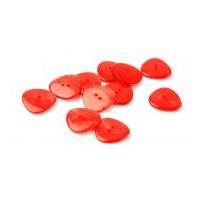 Dill Marble Triangle Shape Buttons Red