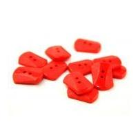 Dill Rectangular Carved Buttons Red