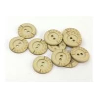 Dill Round Selfmade Buttons Beige