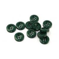 Dill Round Chunky Coat Buttons 34mm Bottle Green
